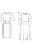 Сукня-футляр з контрастним вшивним поясом - фото 6