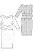 Сукня-футляр з фігурним вшивним поясом - фото 3