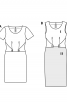 Сукня-футляр двоколірна з декоративними деталями - фото 4