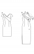 Сукня вечірня з рельєфною деталлю і шарфом - фото 4