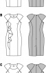 Сукня-футляр з короткими рукавами реглан і воланом - фото 3