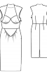 Сукня-футляр з фігурним декольте - фото 2