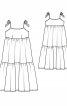 Платье на бретелях с двухъярусной юбкой - фото 3