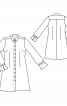 Платье рубашечного кроя с широкими оборками на рукавах - фото 3