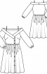 Платье рубашечного кроя с широким вырезом - фото 3