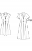 Сукня-сорочка довжини міді зі спідницею в складку - фото 4