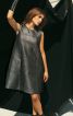 Сукня А-силуету з металізованої тканини - фото 1