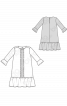 Платье А-силуэта с рукавами 3/4 и оборками - фото 3