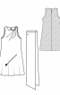 Сукня коротка А-силуету з широким шарфом - фото 3