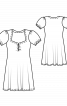 Платье трикотажное с вырезом-сердечком - фото 3