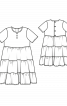 Сукня з короткими рукавами і ярусною спідницею - фото 3