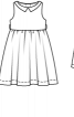 Платье отрезное с отложным воротником и поясом - фото 3