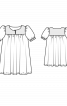 Сукня розкльошеного крою з рукавами-ліхтариками - фото 3