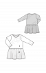 Платье трикотажное с хлопчатобумажной юбкой - фото 3