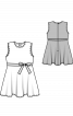 Сукня без рукавів із вшивним поясом з бантом - фото 3