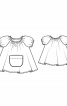 Сукня широкого крою з рукавами-ліхтариками - фото 3