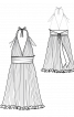 Платье с пышной плиссированной юбкой - фото 3