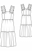 Сукня на широких бретелях із рюшами - фото 3