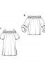 Блуза з вирізом кармен та воланами на рукавах - фото 6