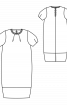 Платье О-силуэта с короткими рукавами - фото 3