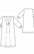 Платье льняное свободного кроя с укороченными рукавами - фото 3