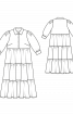 Сукня-сорочка з ярусною спідницею - фото 3