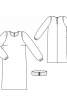 Платье свободного кроя с присборенными рукавами - фото 3