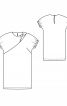 Сукня вільного крою з асиметричною горловиною - фото 3