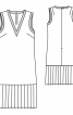 Сукня прямого крою з оборкою в складку - фото 3