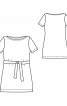 Мини-платье трикотажное с завязками на талии - фото 3