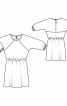 Платье мини с кулиской на талии - фото 3