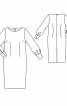 Платье приталенного силуэта с объемными рукавами - фото 3