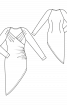 Платье трикотажное с асимметричной драпировкой - фото 3