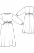 Платье макси с вырезами на талии - фото 3