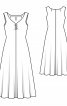 Платье миди с широким вырезом - фото 3