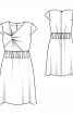 Платье отрезное с драпировкой-узлом - фото 3