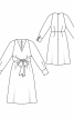 Платье отрезное с широкими завязками на талии - фото 3