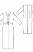 Платье облегающего силуэта с глубоким V-образным вырезом - фото 3