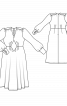 Сукня приталеного крою з об’ємними рукавами - фото 3