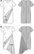 Сукня в стилі колор-блокінг з асиметричним клином годе - фото 3