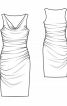 Сукня приталена з боковими зборками - фото 3