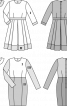 Платье отрезное с юбкой в ​​складки - фото 3