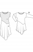 Сукня з довгими рукавами і асиметричною спідницею - фото 6
