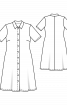 Платье трикотажное рубашечного кроя - фото 3