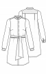 Платье рубашечного кроя с широким поясом - фото 3
