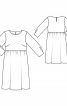 Платье с объемными рукавами и широкой юбкой - фото 3