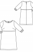 Платье простого кроя с присборенными рукавами - фото 3
