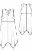 Платье силуэта ампир с асимметричным низом - фото 3