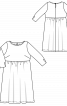 Платье отрезное силуэта ампир с укороченными рукавами - фото 3