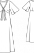 Сукня довга силуету ампір з широкими рукавами - фото 3